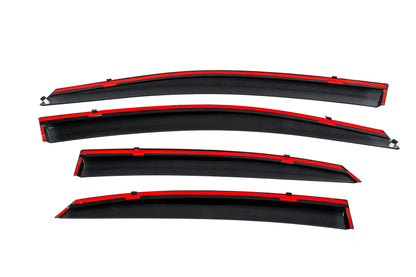 Window Deflectors with Chrome Trim Niken Luxury (4 pcs) for Hyundai Accent 2017-2023 - image 4