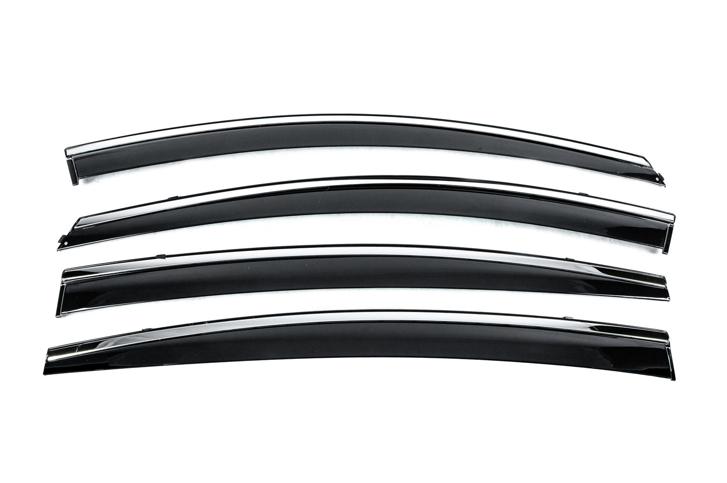 Window deflectors with chrome trim (4 pcs, Niken) for Hyundai Elantra (AD) 2015-2020 - image 3
