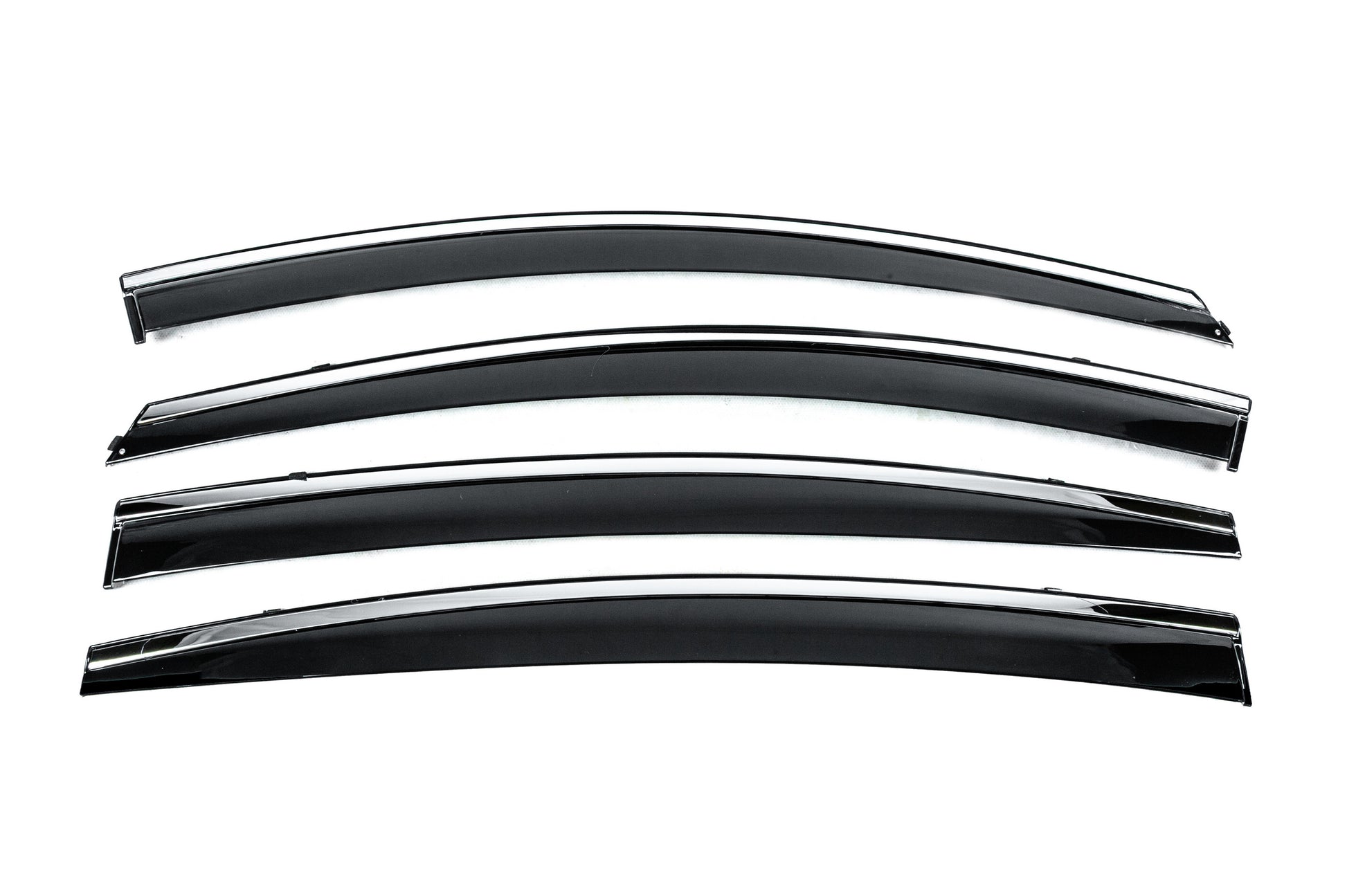 Window deflectors with chrome trim (4 pcs, Niken) for Hyundai Elantra (AD) 2015-2020 - image 3