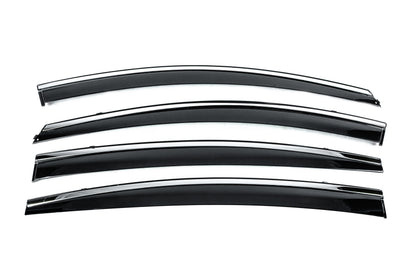 Window deflectors with chrome trim (4 pcs, Niken) for Hyundai Elantra (AD) 2015-2020 - image 3