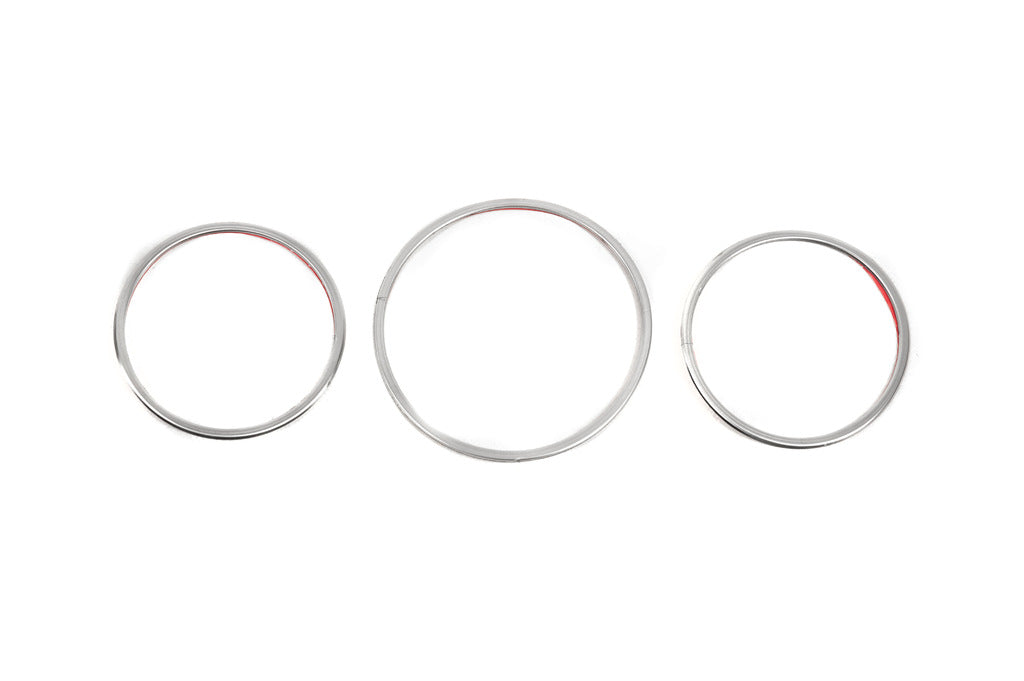 Speedometer Trim Covers (3 pcs, Stainless Steel) for Renault Megane IV 2016-2025 - image 1