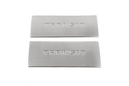 Interior door sill protectors Carmos V2 (2 pcs, stainless steel) for Ford Transit 2000-2014 - image 2