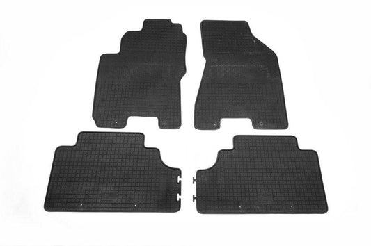 Rubber mats (4 pieces, Polytep) for Kia Sportage 2004-2010 - Reelken Auto