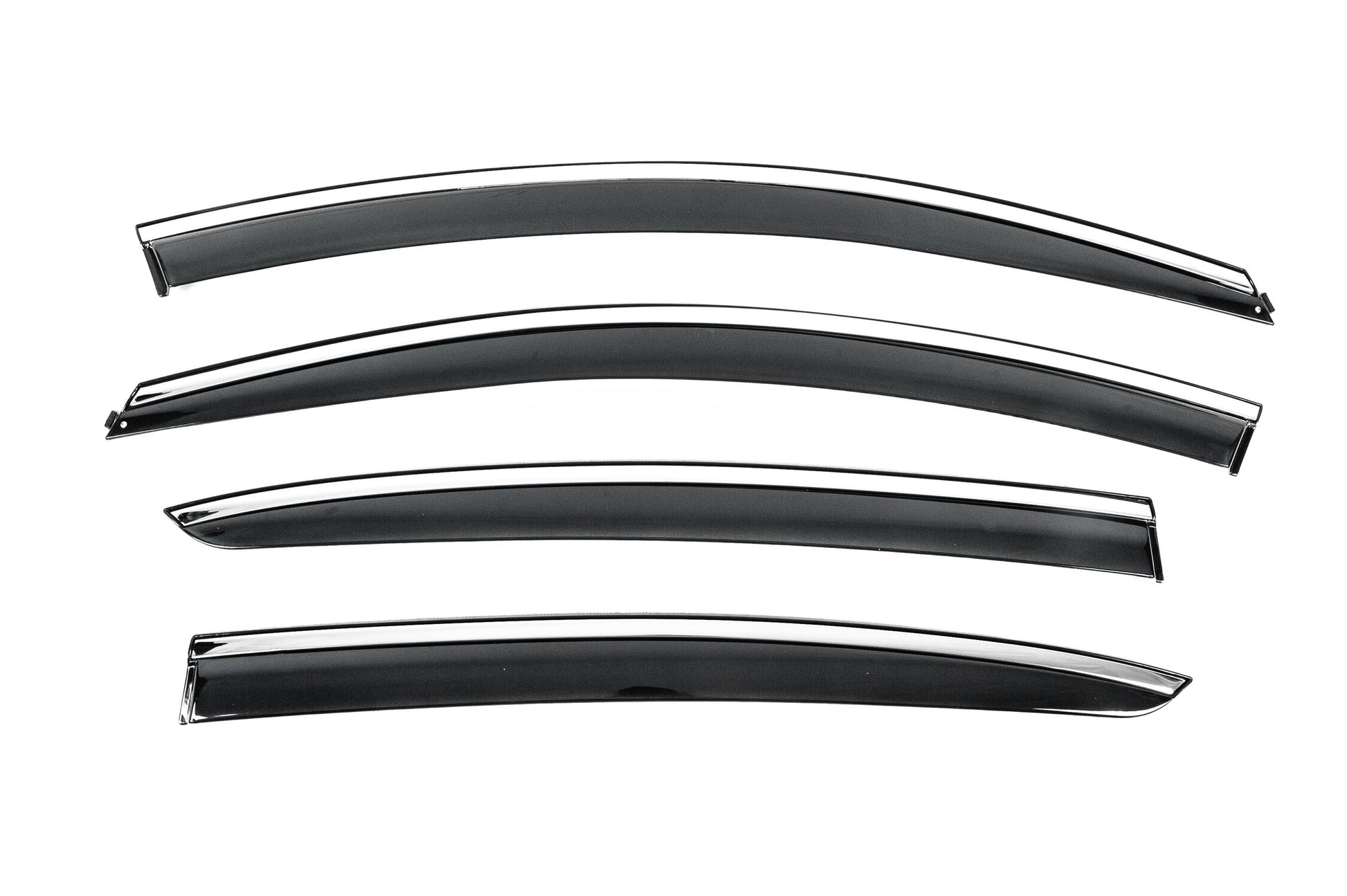 Window Deflectors with Chrome Trim Niken Luxury (SD, 4 pcs) for Renault Megane IV 2016-2025 - image 1