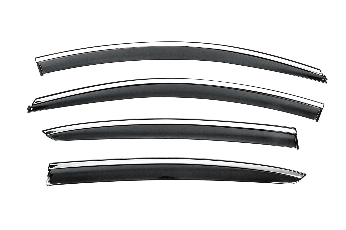 Window Deflectors with Chrome Trim Niken Luxury (SD, 4 pcs) for Renault Megane IV 2016-2025 - image 1