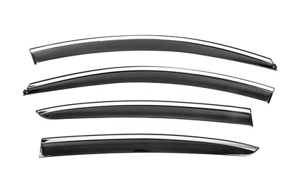 Window Deflectors with Chrome Trim Niken Luxury (SD, 4 pcs) for Renault Megane IV 2016-2025 - image 1