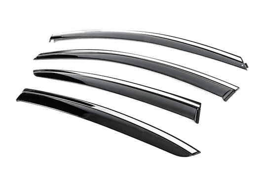 Window Deflectors with Chrome Trim Niken Luxury (SD, 4 pcs) for Renault Megane IV 2016-2025 - image 2
