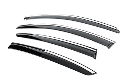 Window Deflectors with Chrome Trim Niken Luxury (SD, 4 pcs) for Renault Megane IV 2016-2025 - image 2