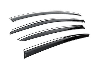 Window Deflectors with Chrome Trim Niken Luxury (SD, 4 pcs) for Renault Megane IV 2016-2025 - image 3