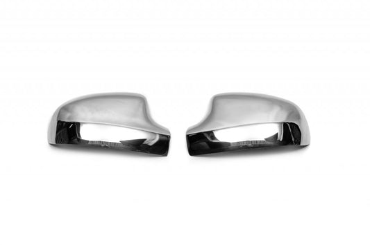 Mirror covers (upper part, 2 pcs, stainless steel) for Dacia Logan I 2008-2012 - image 2
