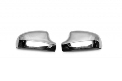 Mirror covers (upper part, 2 pcs, stainless steel) for Dacia Logan II 2013-2022 - image 2