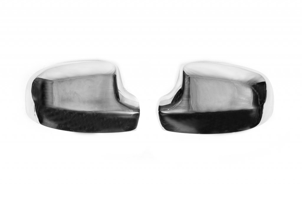 Mirror covers (upper part, 2 pcs, stainless steel) for Lada Largus - image 4