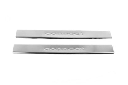 Door sills Carmos V2 (2 pcs, stainless steel) for Ford Connect 2006-2009 - Reelken Auto