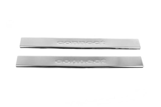 Door sills Carmos V2 (2 pcs, stainless steel) for Ford Connect 2006-2009 - Reelken Auto