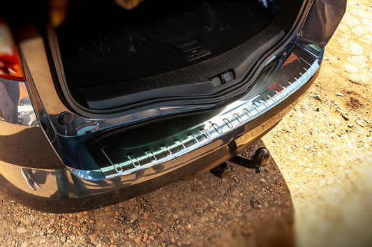 Rear bumper protector Carmos (SW, stainless steel) for Renault Megane IV 2016-2025 - image 1