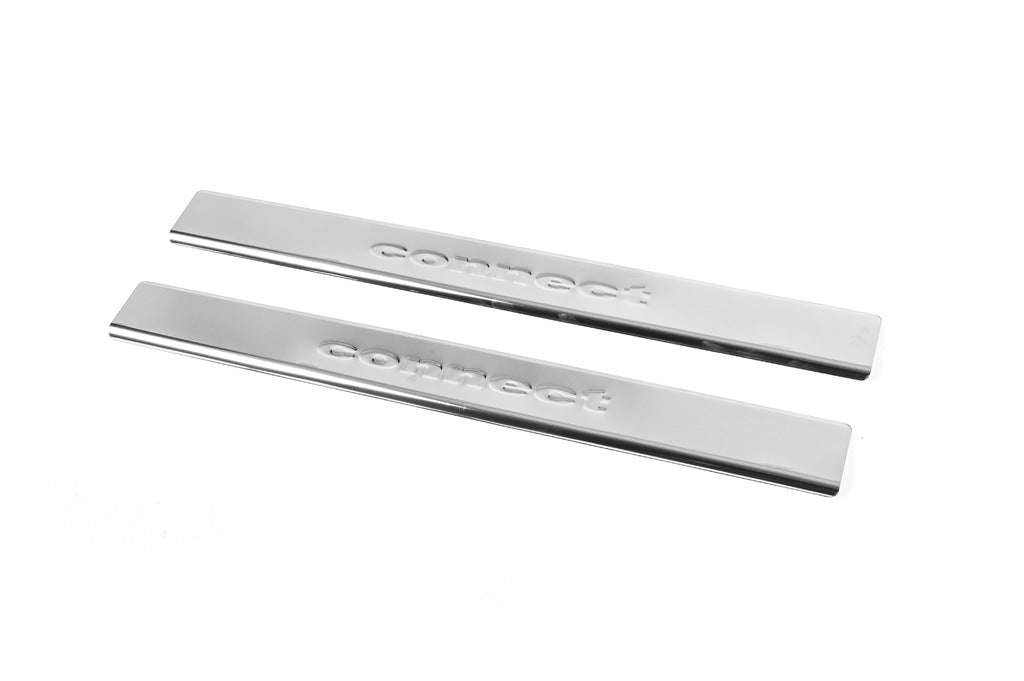 Door Sill Protectors Carmos V2 (2 pcs, Stainless Steel) for Ford Connect 2002-2006 - image 1