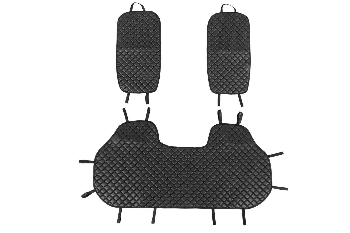 Rear Seat Covers ECO (Set, Black with Black Stitching) - image 1