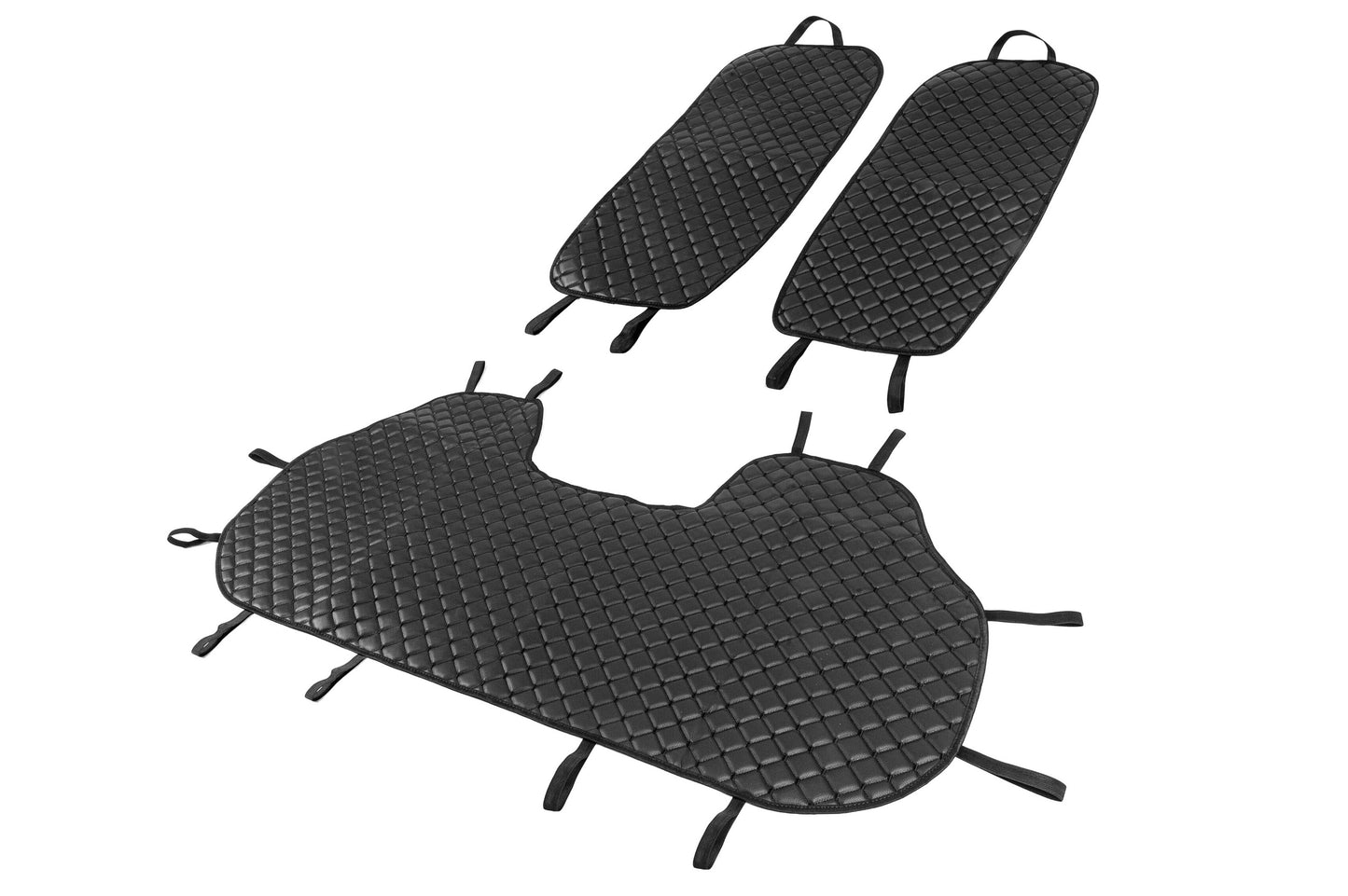 Rear Seat Covers ECO (Set, Black with Black Stitching) - image 2