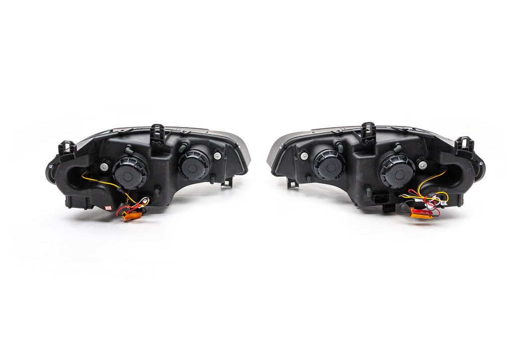Front headlights with LED lighting (2 pcs, dark) for BMW X5 E70 2007-2013 - image 5