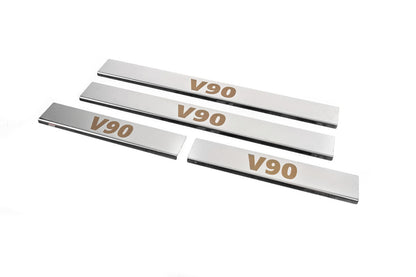 Carmos Door Sill Protectors (4 pcs, Stainless Steel) for Volvo S90/V90 2016- - image 2
