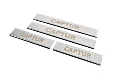 Carmos Door Sill Protectors (4 pcs, Stainless Steel) for Renault Captur 2013-2019 - image 2