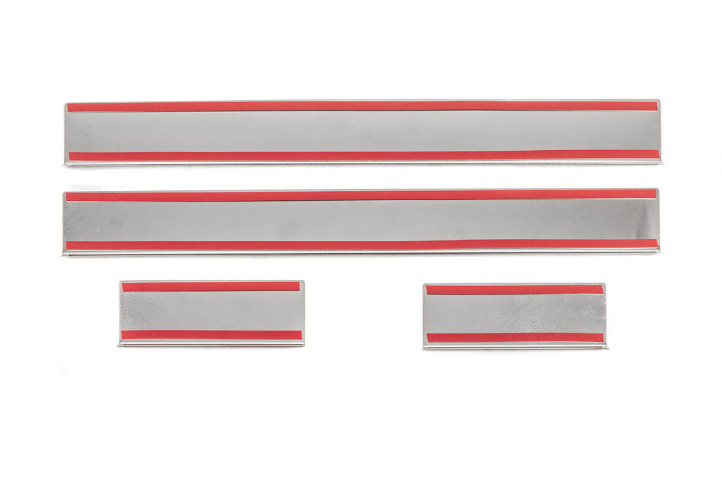 Carmos Door Sill Protectors (4 pcs, Stainless Steel) for Honda CRV 2007-2011 - image 3