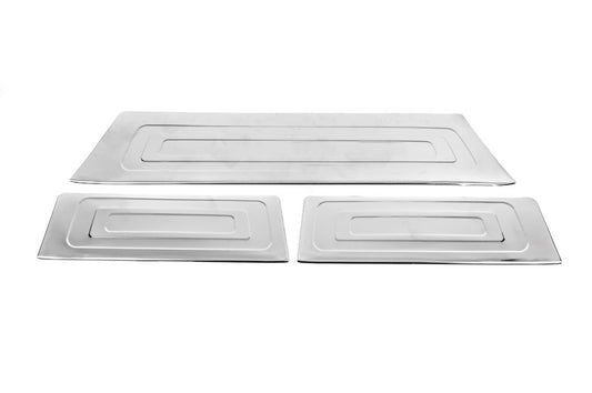 Inner sill covers (3 pcs, stainless steel) for Ford Custom 2023↗ year - image 1