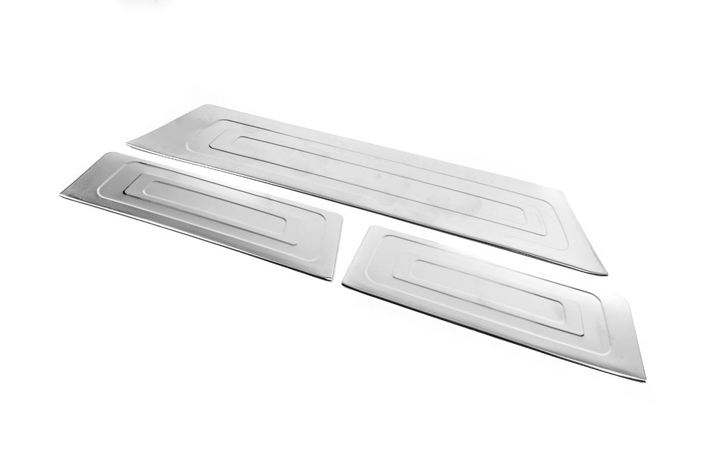 Interior door sill covers (3 pcs, stainless steel) for Ford Custom 2023- - image 2