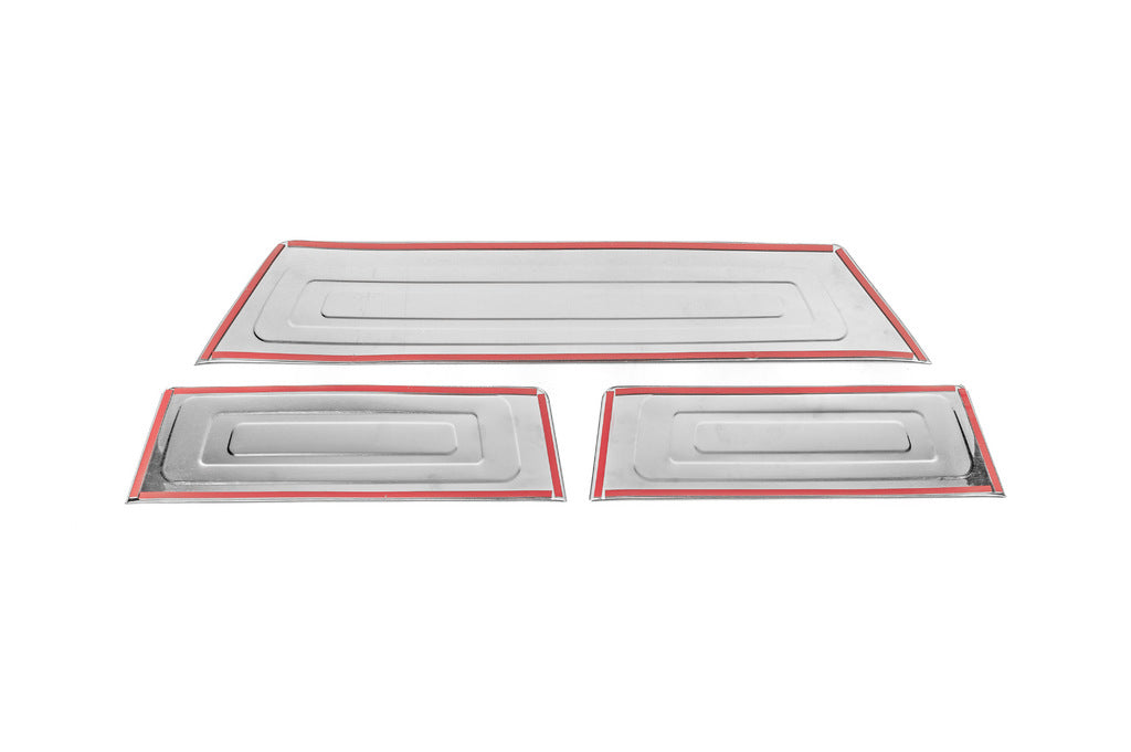 Interior door sill covers (3 pcs, stainless steel) for Ford Custom 2023- - image 3