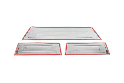 Interior door sill covers (3 pcs, stainless steel) for Ford Custom 2023- - image 3