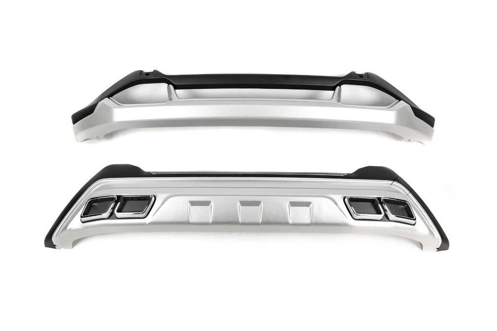 Front and rear bumper extensions (2 pcs) for Hyundai Kona 2017-2023 - image 3