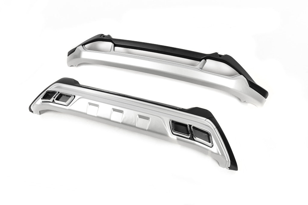 Front and rear bumper extensions (2 pcs) for Hyundai Kona 2017-2023 - image 1