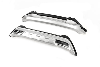 Front and rear bumper extensions (2 pcs) for Hyundai Kona 2017-2023 - image 1