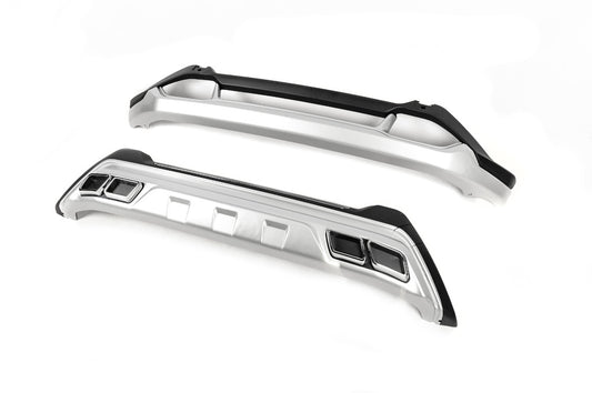 Front and rear bumper extensions (2 pcs) for Hyundai Kona 2017-2023 - image 1