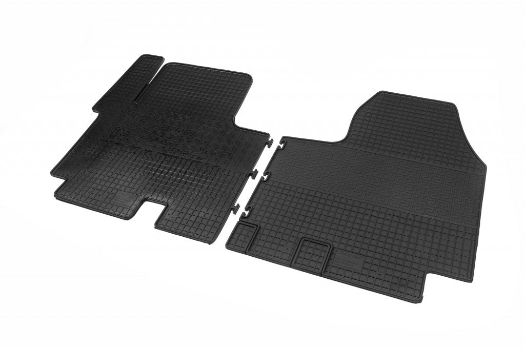 Rubber Floor Mats (2 pcs, Polytep) for Opel Vivaro 2001-2015 - image 1