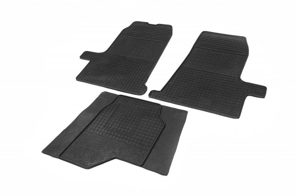 Rubber mats (3 piece, Polytep) for Ford Transit 2000-2014 - Reelken Auto