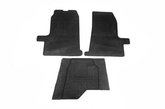 Rubber mats (3 piece, Polytep) for Ford Transit 2000-2014 - Reelken Auto