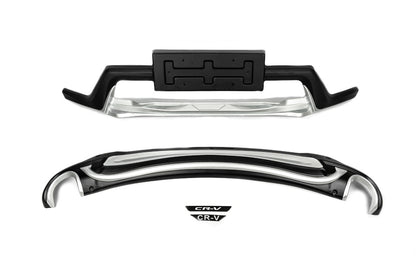 Front and Rear Bumper Extensions 2016-2019 (2 pcs) for Honda CRV 2017-2022 - image 6