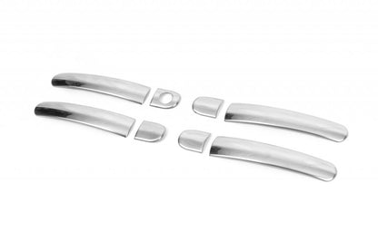 Chrome flat door handle covers (4 pcs) for Skoda Octavia II A5 2006-2010 - image 2