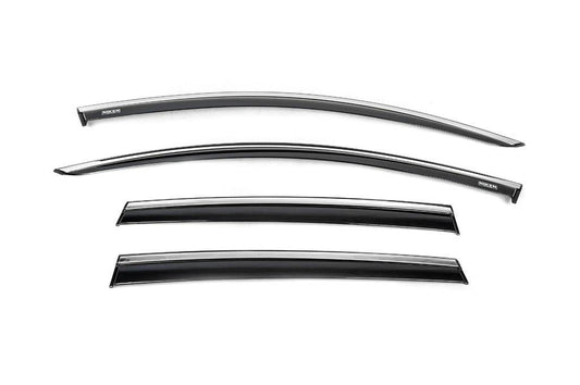 Niken chrome wind deflectors (HB, 4 pcs) for Renault Clio IV 2012-2019 - Reelken Auto