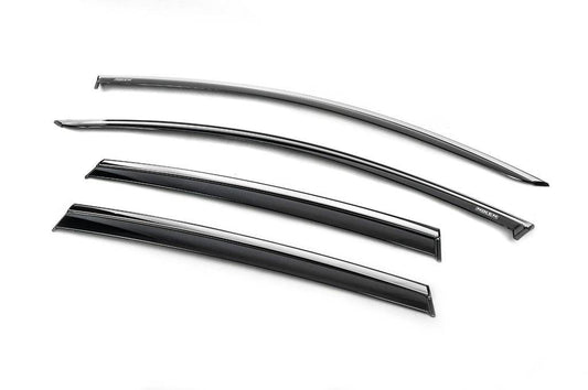 Niken chrome wind deflectors (HB, 4 pcs) for Renault Clio IV 2012-2019 - Reelken Auto