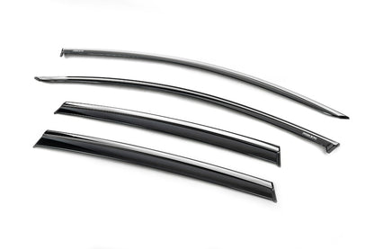 Window Deflectors with Chrome Trim Niken (HB, 4 pcs) for Renault Clio IV 2012-2019 - image 1