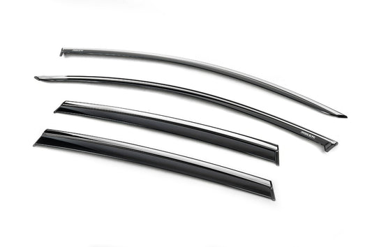 Window Deflectors with Chrome Trim Niken (HB, 4 pcs) for Renault Clio IV 2012-2019 - image 1
