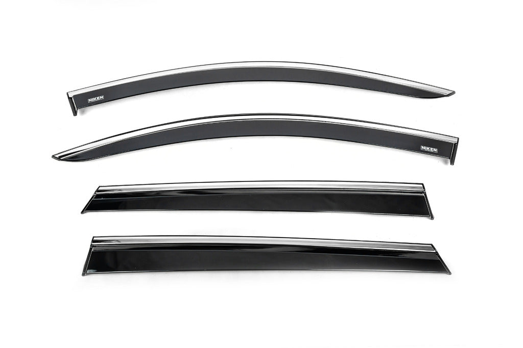 Window Deflectors with Chrome Trim (4 pcs, Niken) for Peugeot 5008 2016-2023 - image 1