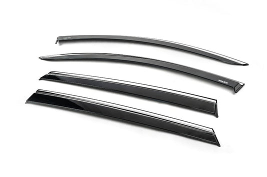 Window Deflectors with Chrome Trim (4 pcs, Niken) for Peugeot 5008 2016-2023 - image 2