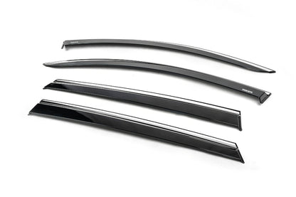 Window Deflectors with Chrome Trim (4 pcs, Niken) for Peugeot 5008 2016-2023 - image 2