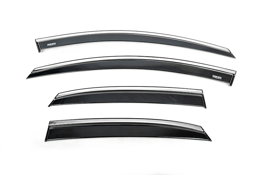 Window Deflectors with Chrome Trim HB (4 pcs, Niken) for Kia Ceed 2018- - image 3