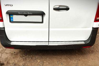 Cover on the rear bumper Carmos (stainless steel) for Mercedes Vito / V-class W447 2014↗ year - Reelken Auto