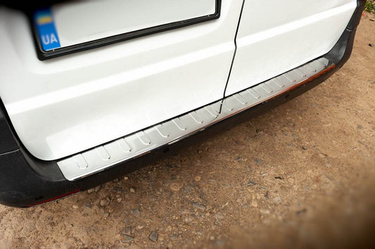 Cover on the rear bumper Carmos (stainless steel) for Mercedes Vito / V-class W447 2014↗ year - Reelken Auto