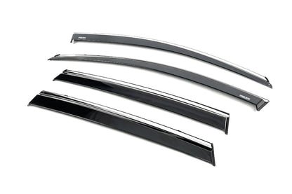 Window deflectors with chrome trim (4 pcs, Niken) for Honda CRV 2017-2022 - image 2